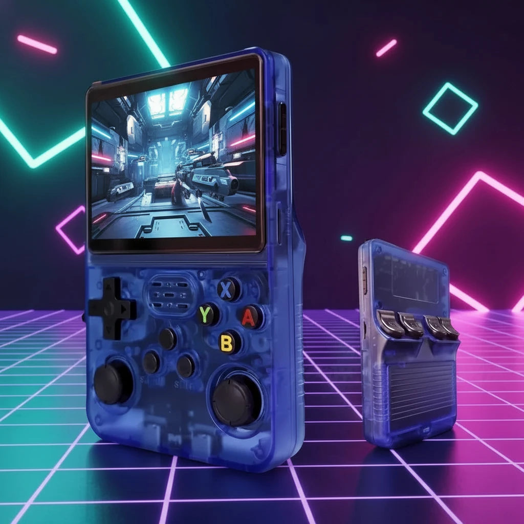 Retro R36S Handheld Video Game Console 3.5 Inch IPS Screen 128GB Preloaded Games Portable Pocket Player Linux System