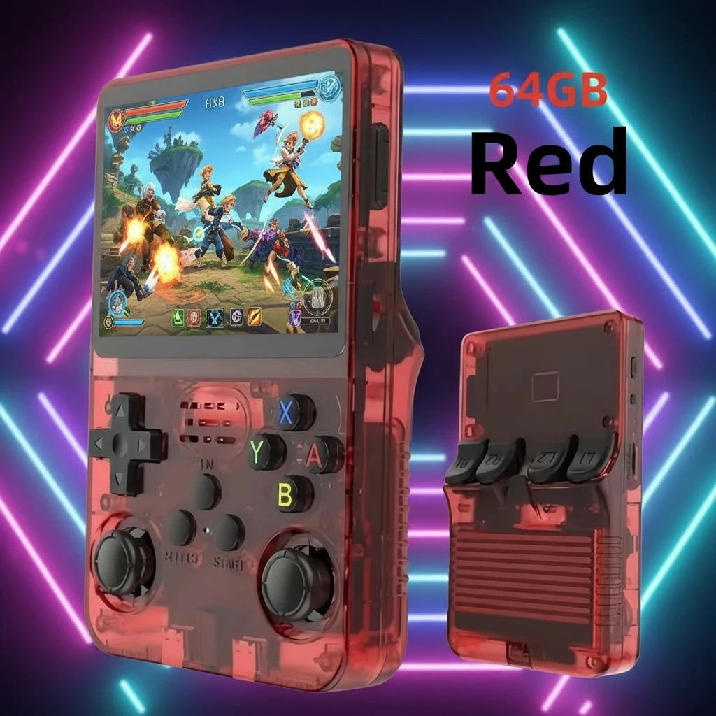 Retro R36S Handheld Video Game Console 3.5 Inch IPS Screen 128GB Preloaded Games Portable Pocket Player Linux System