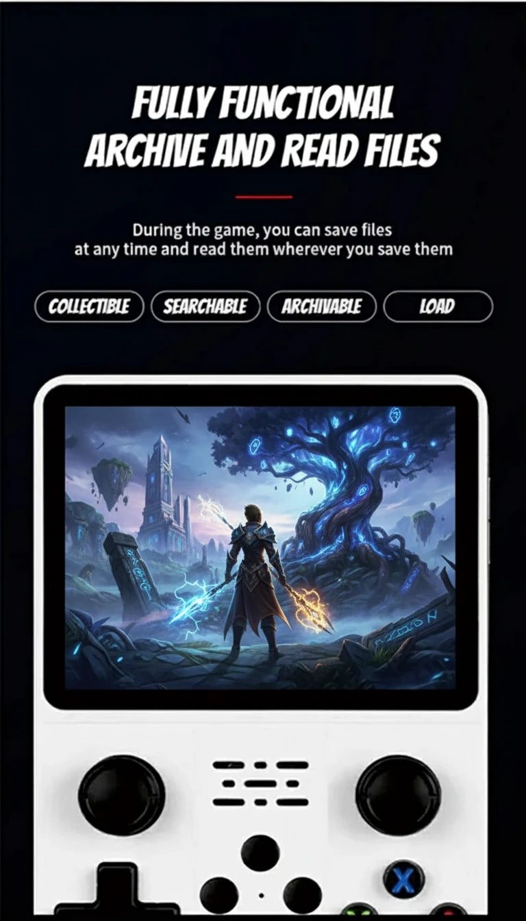 Retro R36S Handheld Video Game Console 3.5 Inch IPS Screen 128GB Preloaded Games Portable Pocket Player Linux System