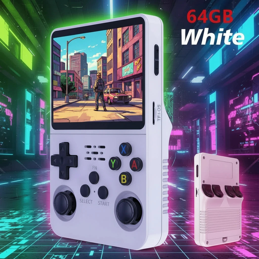 Retro R36S Handheld Video Game Console 3.5 Inch IPS Screen 128GB Preloaded Games Portable Pocket Player Linux System