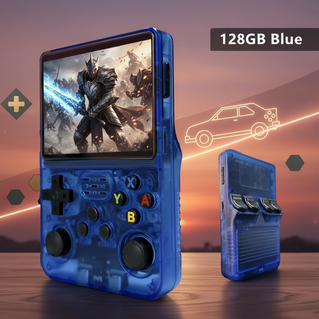 Retro R36S Handheld Video Game Console 3.5 Inch IPS Screen 128GB