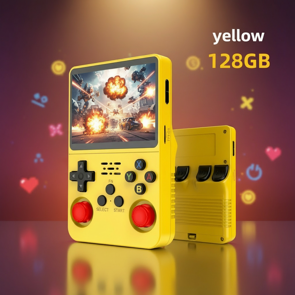 Retro R36S Handheld Video Game Console 3.5 Inch IPS Screen 128GB